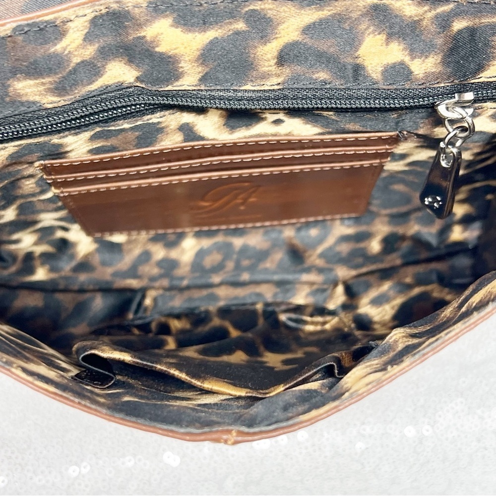 Grace Adele shoulder bag brown with leopard print inside - Picture 7 of 16